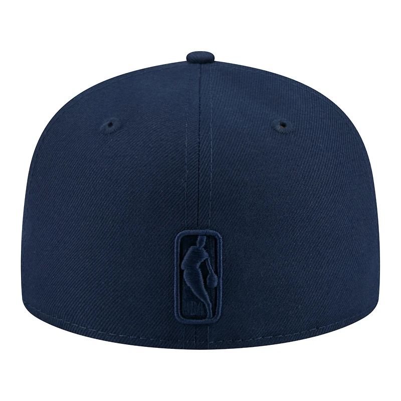 Men's New Era Navy Memphis Grizzlies Tonal Color Pack 59FIFTY Fitted Hat