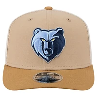 Men's New Era Tan/Light Brown Memphis Grizzlies Two-Tone 9SEVENTY Adjustable Trucker Hat