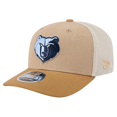 Casquette camionneur ajustable bicolore 9SEVENTY pour homme New Era, couleur beige/marron clair