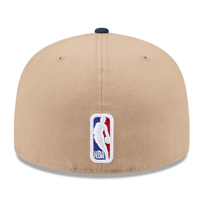 Men's New Era Tan/Navy Memphis Grizzlies 2024 NBA Draft 59FIFTY Fitted Hat