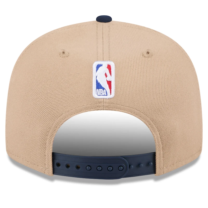 Men's New Era Tan/Navy Memphis Grizzlies 2024 NBA Draft 9FIFTY Snapback Hat