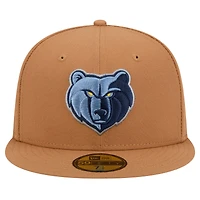 Men's New Era Tan Memphis Grizzlies Color Pack 59FIFTY Fitted Hat