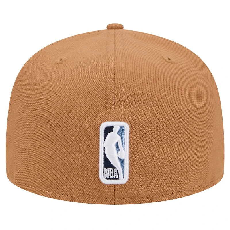 Men's New Era Tan Memphis Grizzlies Color Pack 59FIFTY Fitted Hat