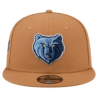 Men's New Era Tan Memphis Grizzlies Color Pack 9FIFTY Snapback Hat