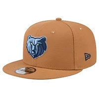 Casquette snapback 9FIFTY Memphis Grizzlies de New Era pour homme, couleur tan