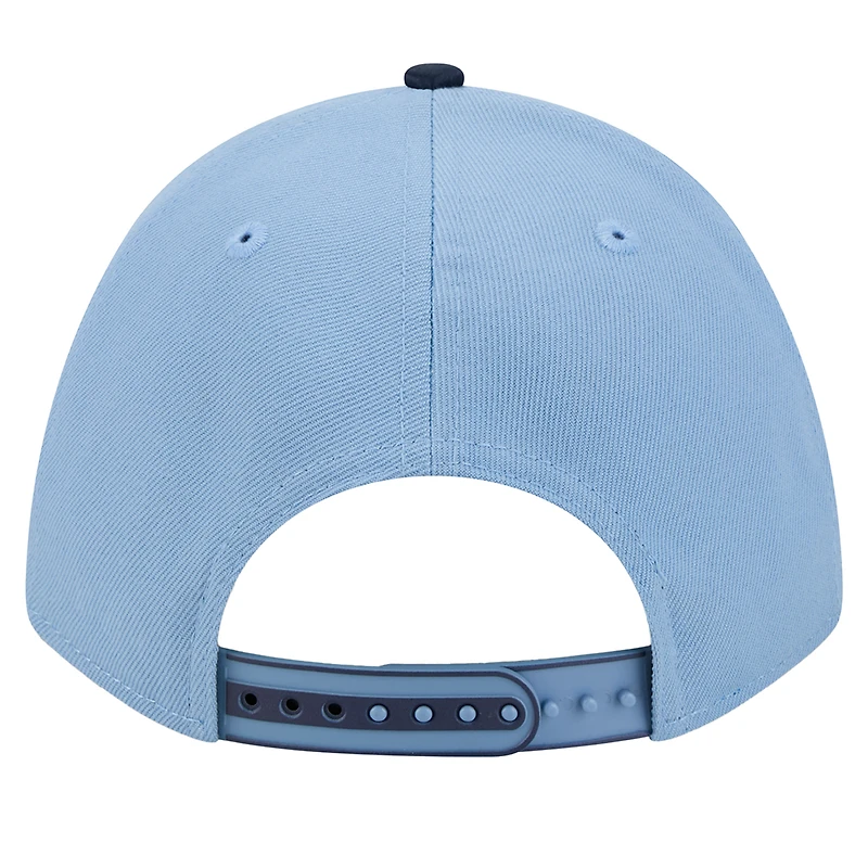 Casquette ajustable New Era blanche/bleu clair Memphis Grizzlies 2025 NBA Tip Off M-Crown A-Frame 9FORTY pour homme