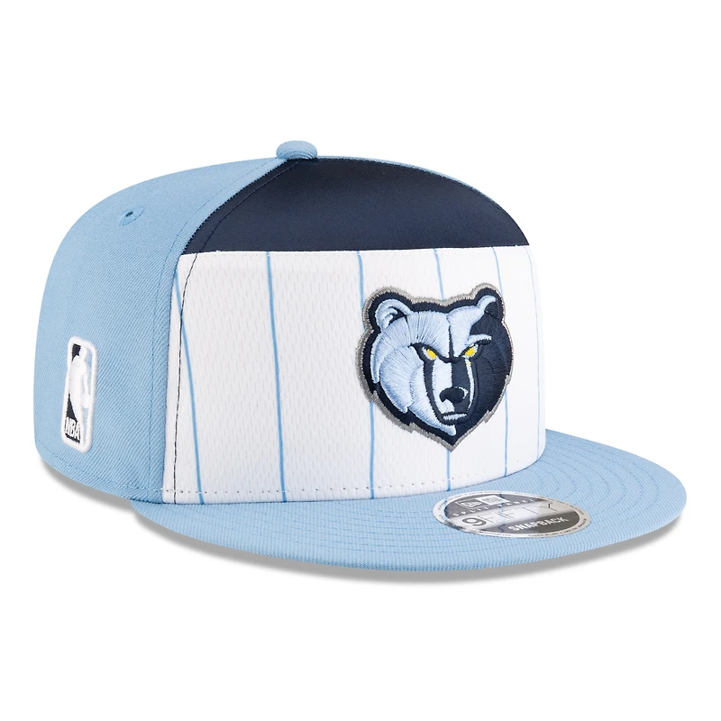 Men's New Era  White/Light Blue Memphis Grizzlies 2025 NBA Tip Off Split Panel 9FIFTY Snapback Hat