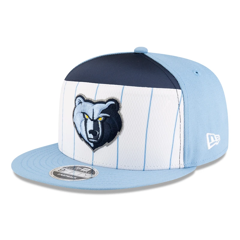 Casquette snapback 9FIFTY blanche/bleu clair Memphis Grizzlies 2025 NBA Tip Off pour homme New Era