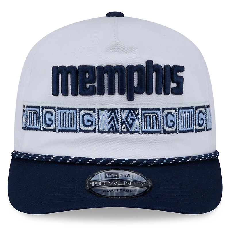 Men's New Era White/Navy Memphis Grizzlies 2025/26 City Edition 19TWENTY Adjustable Hat