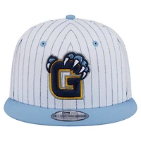 Casquette snapback Deceptor 9FIFTY blanche à rayures fines pour homme des Memphis Grizzlies de New Era