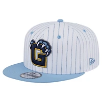 Casquette snapback Deceptor 9FIFTY blanche à rayures fines pour homme des Memphis Grizzlies de New Era