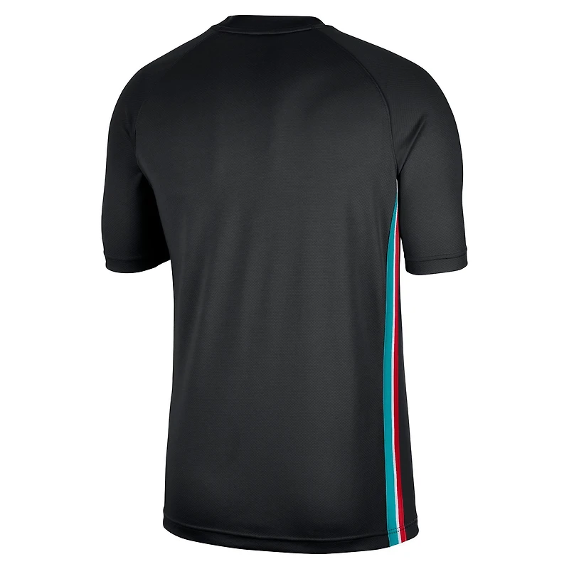 T-shirt raglan Nike Black Memphis Grizzlies Classic Edition Hardwood Classics Authentic Game Shooting Dri-FIT pour homme