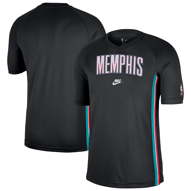 T-shirt raglan Nike Black Memphis Grizzlies Classic Edition Hardwood Classics Authentic Game Shooting Dri-FIT pour homme
