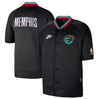 Veste Nike Memphis Grizzlies Classic Edition Hardwood Classics Authentic pour homme, noire, fermeture à boutons-pression.