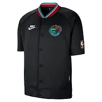 Men's Nike Black Memphis Grizzlies Classic Edition Hardwood Classics Authentic On-Court Game Full-Snap Jacket