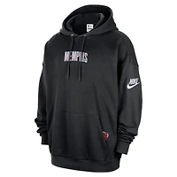 Sweat à capuche en molleton épais Nike Black Memphis Grizzlies Classic Edition Hardwood Classics Premium Club pour homme