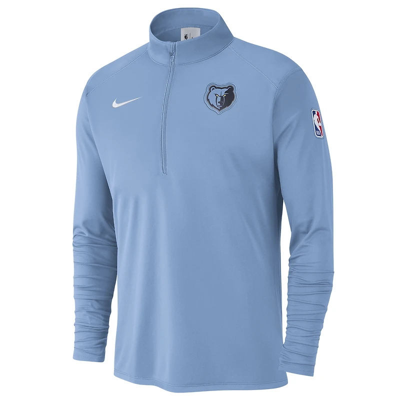 Men's Nike Light Blue Memphis Grizzlies 2024/25 Courtside Performance Half-Zip Top