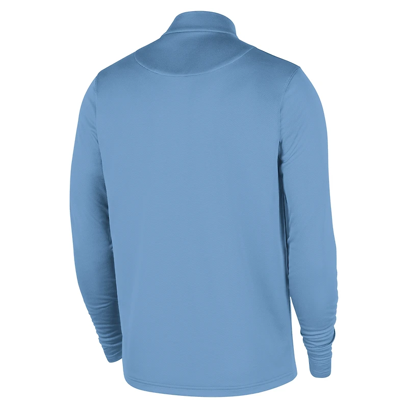 Haut Nike bleu clair Memphis Grizzlies 2025/26 City Edition Remix Authentic Coaches Dri-FIT à demi-zip pour homme