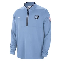 Men's Nike Light Blue Memphis Grizzlies Authentic Performance Half-Zip Jacket