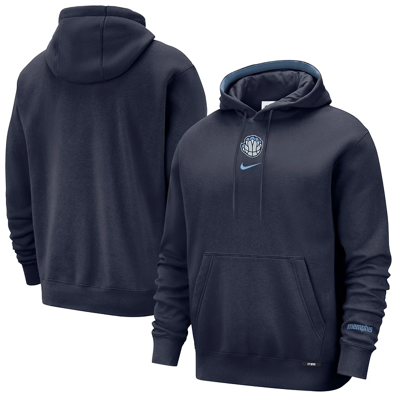 Men's Nike  Navy Memphis Grizzlies 2025/26 City Edition Courtside Remix Premium Hoodie
