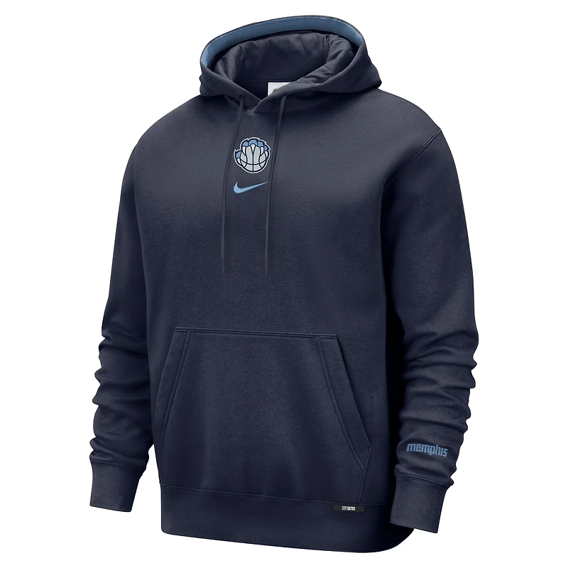 Men's Nike  Navy Memphis Grizzlies 2025/26 City Edition Courtside Remix Premium Hoodie