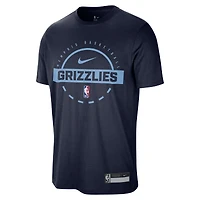 Men's Nike Navy Memphis Grizzlies 2025/26 On-Court Flare Performance Practice T-Shirt