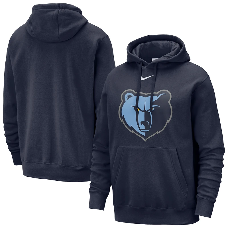 Sweat à capuche Nike bleu marine Memphis Grizzlies Essential Logo Club pour homme