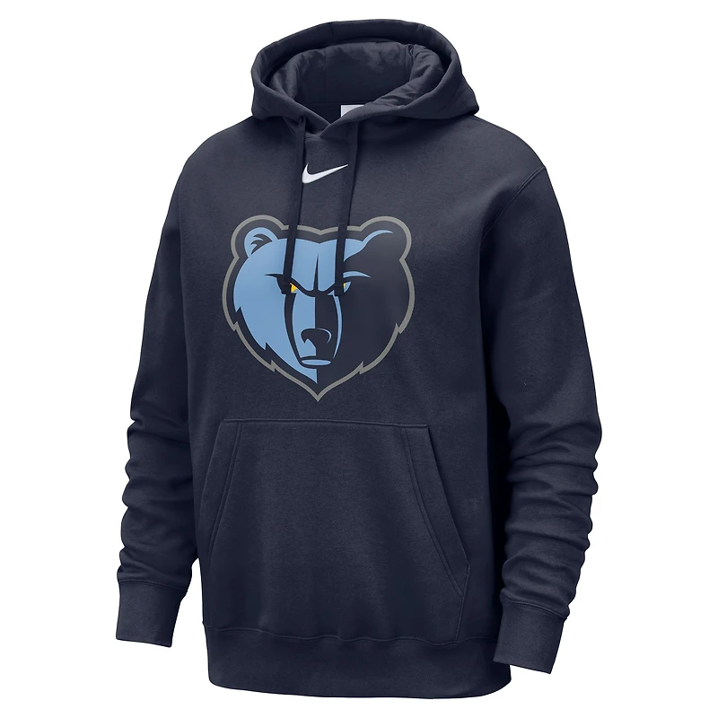 Men's Nike Navy Memphis Grizzlies Essential Logo Club Pullover Hoodie