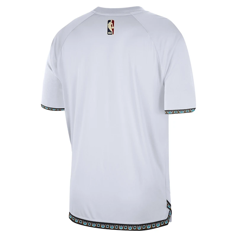 Men's Nike  White Memphis Grizzlies 2024/25 Classic Edition Pregame Shooting T-Shirt