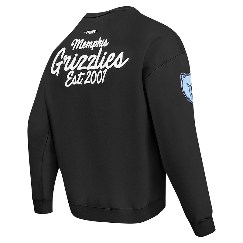 Sweat-shirt à épaules tombantes Pro Standard pour homme, noir, Memphis Grizzlies Paint the City