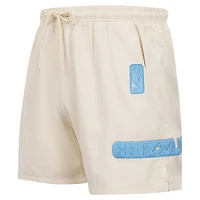 Short tissé triple ton sur Pro Standard pour hommes, crème Memphis Grizzlies