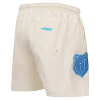 Short tissé triple ton sur Pro Standard pour hommes, crème Memphis Grizzlies