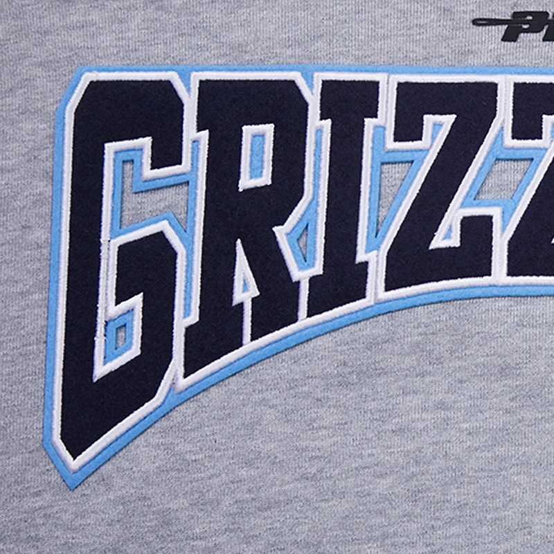 Men's Pro Standard Heather Gray Memphis Grizzlies Crest Emblem Pullover Sweatshirt