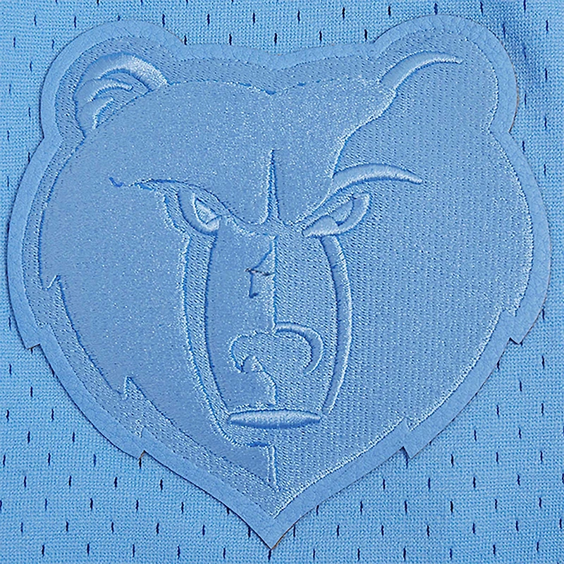 Men's Pro Standard Ja Morant Light Blue Memphis Grizzlies Triple Tonal Mesh Button-Up Top