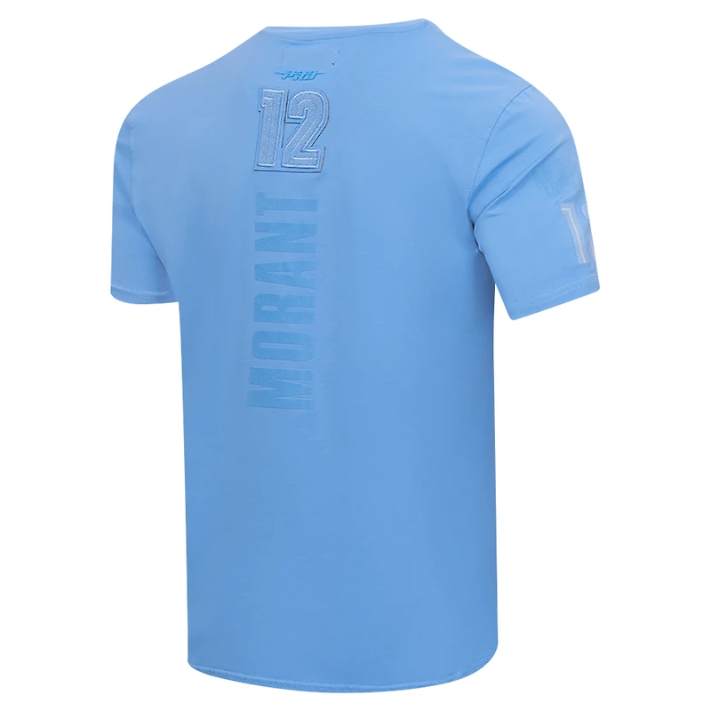 T-shirt de joueur triple ton sur Pro Standard Ja Morant pour hommes, bleu clair Memphis Grizzlies