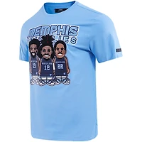 T-shirt Pro Standard Jaren Jackson Jr., Ja Morant, Desmond Bane bleu clair pour homme Memphis Grizzlies Multi Lineup