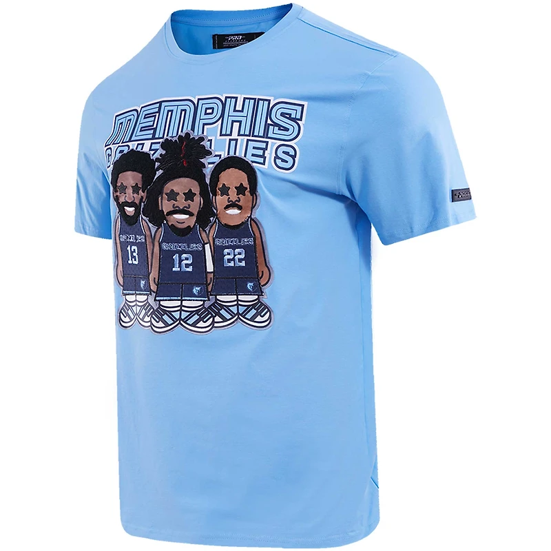 Men's Pro Standard Jaren Jackson Jr., Ja Morant, Desmond Bane Light Blue Memphis Grizzlies Multi Lineup T-Shirt