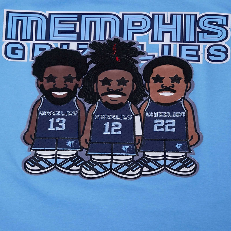 T-shirt Pro Standard Jaren Jackson Jr., Ja Morant, Desmond Bane bleu clair pour homme Memphis Grizzlies Multi Lineup
