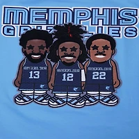 T-shirt Pro Standard Jaren Jackson Jr., Ja Morant, Desmond Bane bleu clair pour homme Memphis Grizzlies Multi Lineup