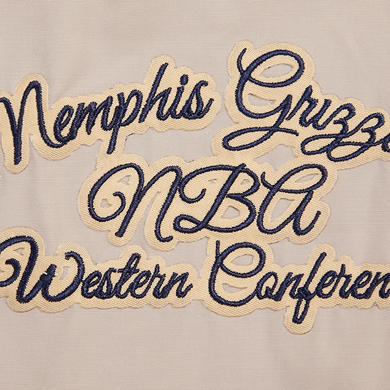 Sweat à capuche hybride entièrement zippé Pro Standard kaki Memphis Grizzlies pour hommes