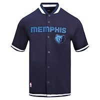 Men's Pro Standard Navy Memphis Grizzlies Classic Warm-Up Full-Snap Jacket