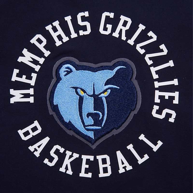Sweat à capuche hybride entièrement zippé Pro Standard pour hommes, bleu marine, Memphis Grizzlies