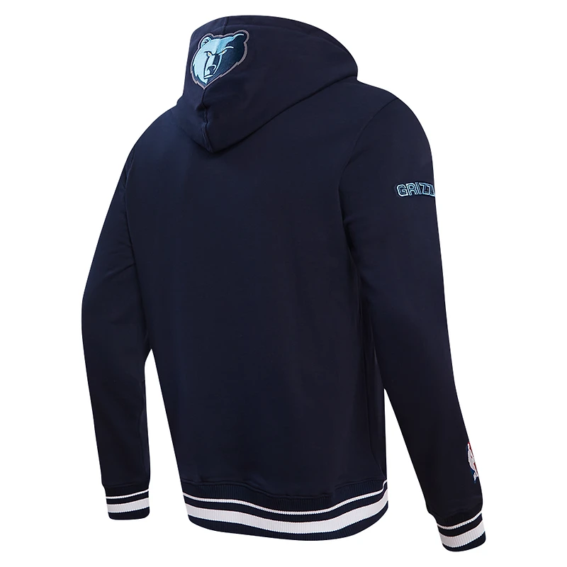 Men's Pro Standard Navy Memphis Grizzlies Script Tail Pullover Hoodie