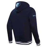 Men's Pro Standard Navy Memphis Grizzlies Script Tail Pullover Hoodie