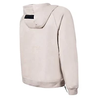 Men's Protege Cream Memphis Grizzlies Eco-Friendly Functional Suede Fashion Tonal Hoodie