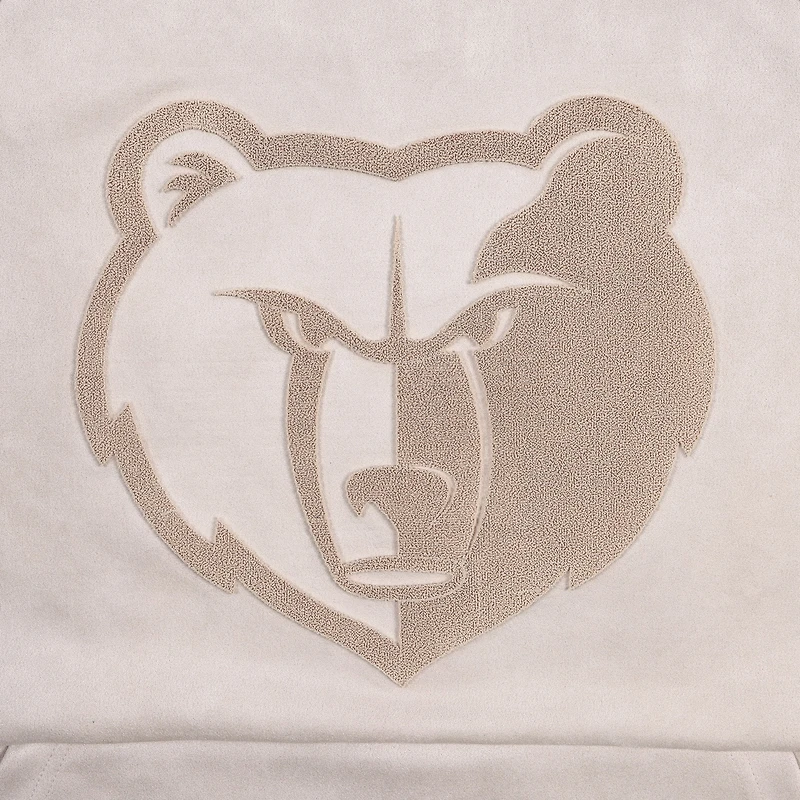 Men's Protege Cream Memphis Grizzlies Eco-Friendly Functional Suede Fashion Tonal Hoodie