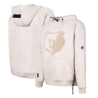 Sweat à capuche pour homme Protege Cream Memphis Grizzlies en daim écologique et fonctionnel, ton sur ton.