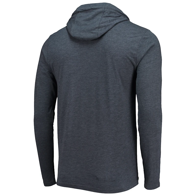 Men's Sportiqe Heathered Navy Memphis Grizzlies Practice Shoot Around Rowan Tri-Blend Pullover Hoodie
