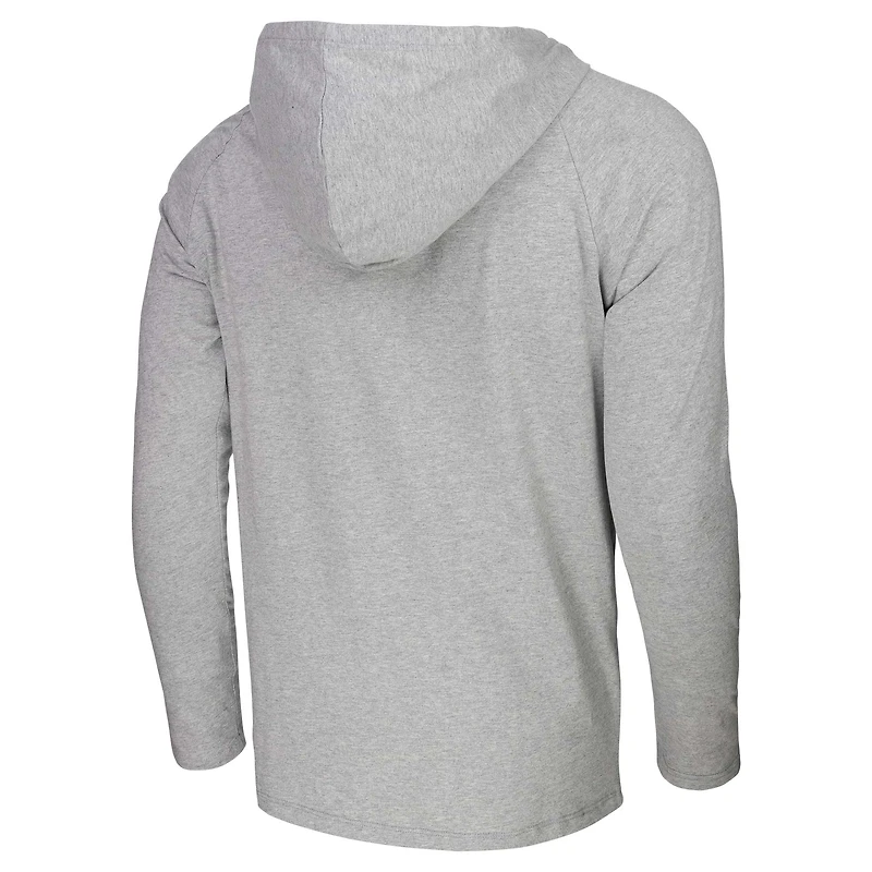 T-shirt à capuche manches longues Stadium Essentials gris chiné Memphis Grizzlies Atrium Raglan pour hommes