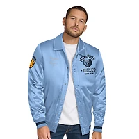 Veste universitaire à boutons-pression et appliqués Jacob Chain Stitch bleu clair pour homme Tommy Jeans Memphis Grizzlies